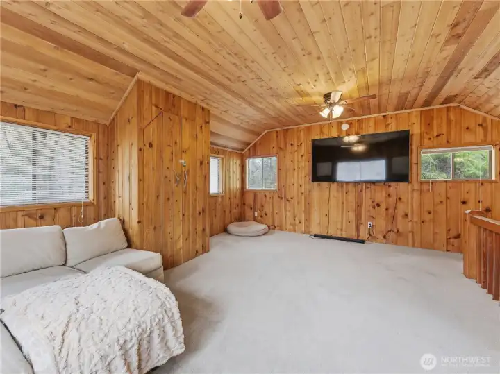 Bedroom/Bonus room w/ knotty pine throughout...