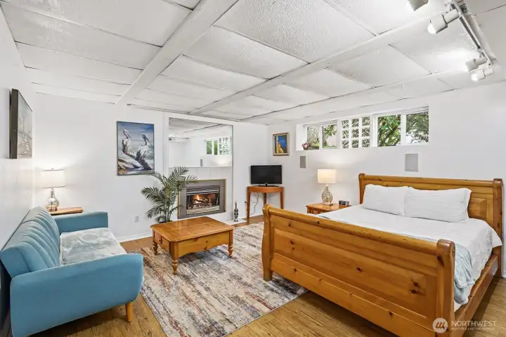 Primary bedroom, downstairs apartment