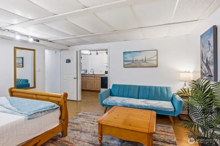 Primary bedroom, downstairs apartment