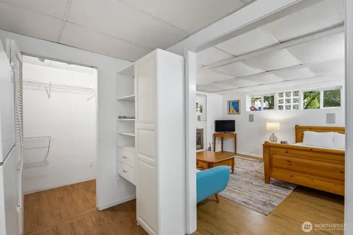 Walk-in closet downstairs apartment