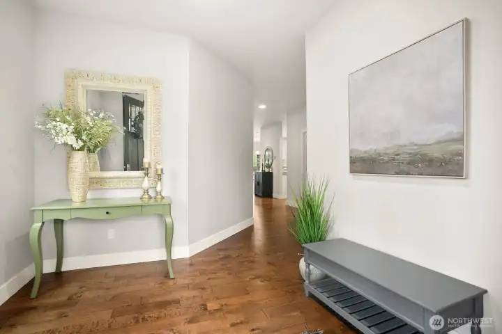 Welcoming, light-filled entry