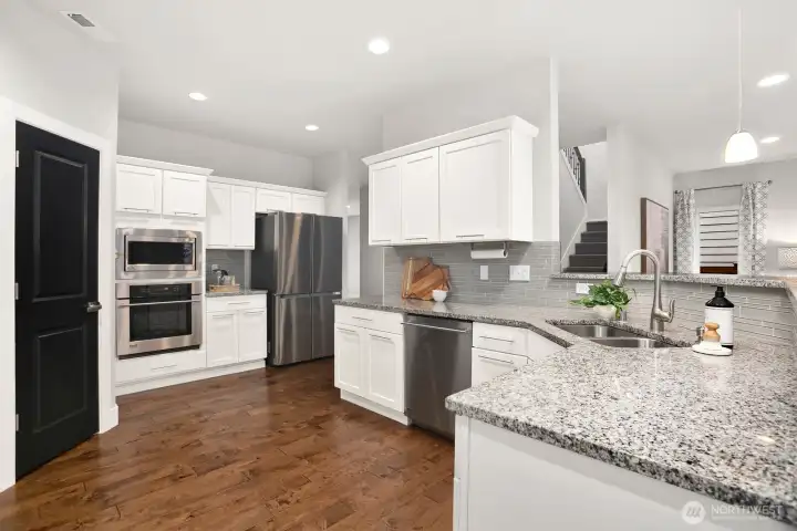 Spacious kitchen with walk-in pantry