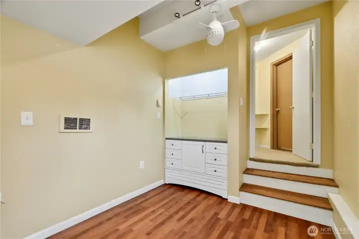 home office next to garage