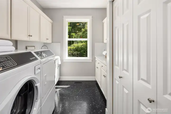 Main floor laundry room. Main floor laundry room.