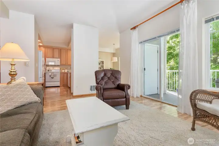 The home has updated vinyl planked flooring.