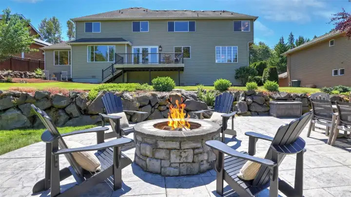 Imagine toasting marshmallows around the fire pit. Imagine toasting marshmallows around the fire pit.