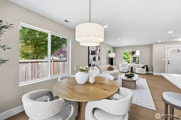 Dining area looking toward the front of the home