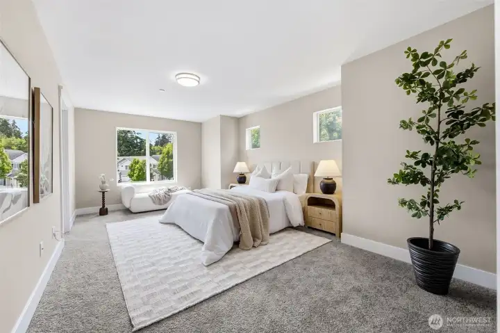 Primary bedroom on second floor.