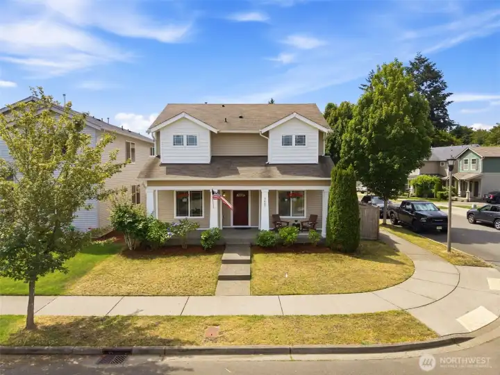 Another view from the corner lot of this pleasant location near parks with lots of sidewalks and trails close by