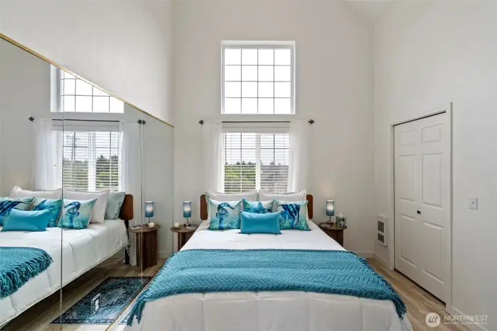 Primary bedroom, upper level.