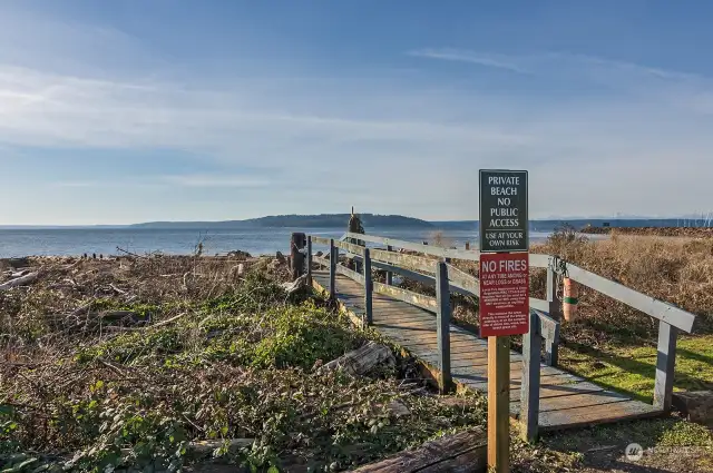 Trail to the private beach