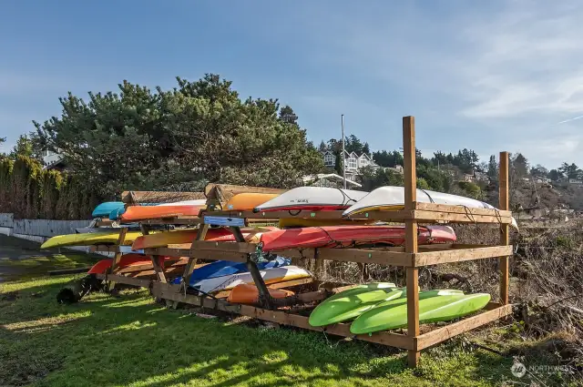 Community kayak & small boat storage