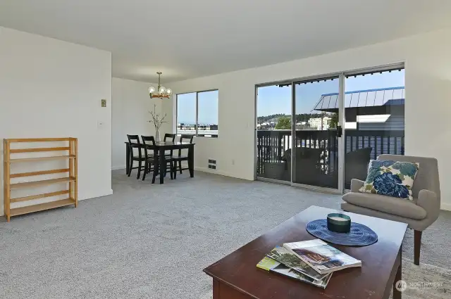 Private deck with Puget Sound & Olympic Mtn Views