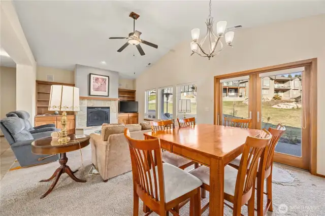 Dining area with view to back park.
