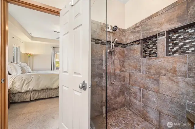 Huge walk in shower