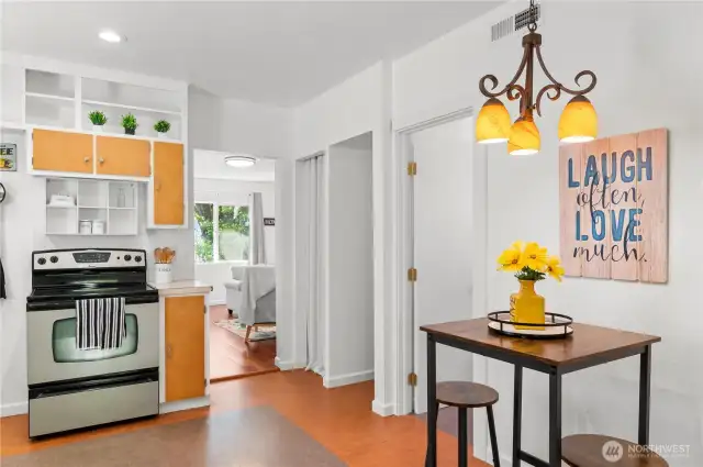 Kitchen located in the heart of the home
