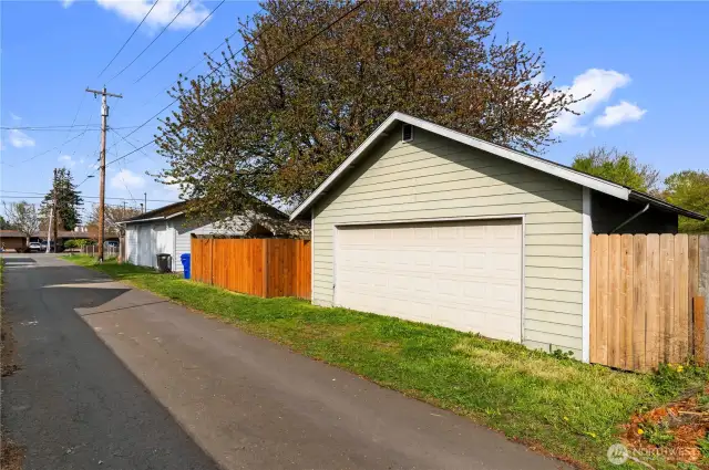 Alley access garage
