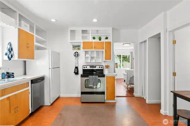 Kitchen has nice appliances