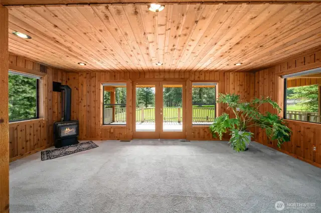 Master with propane stove and private deck