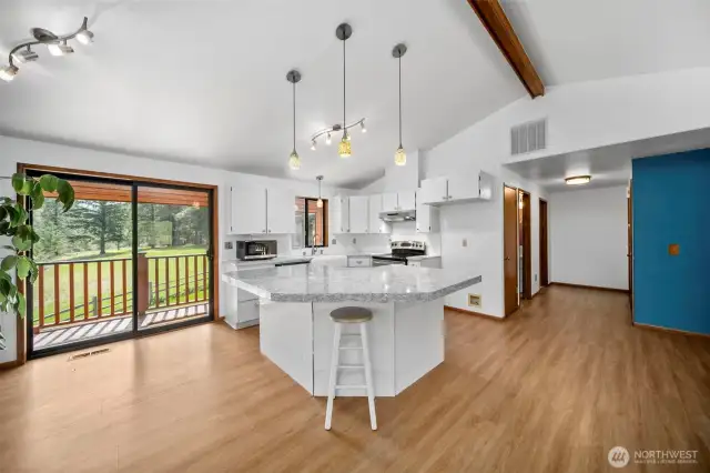 Great room kitchen view