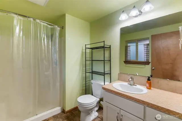 Primary bedroom with 3/4 bath