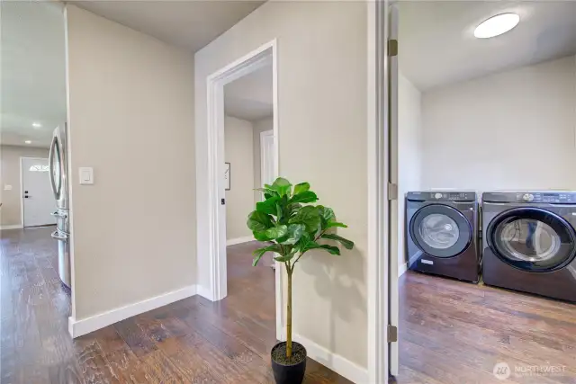 Laundry and bedroom
