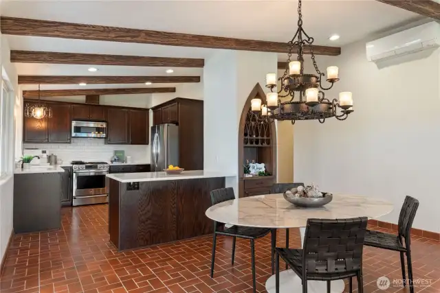 Kitchen open to living areas.