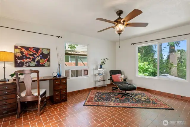 Bedroom three features a "catio" and views.