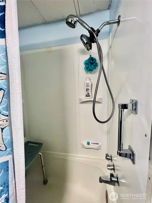Tub and shower!