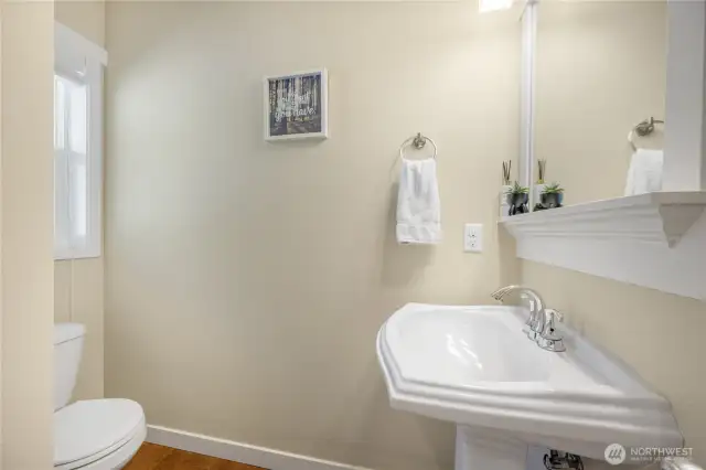 Guest bathroom on the main level