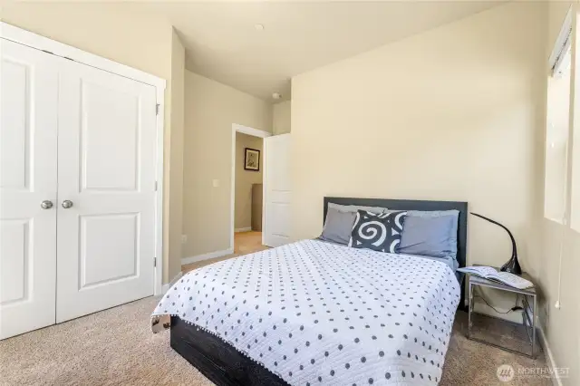 Bedroom 1 has latge double door closet