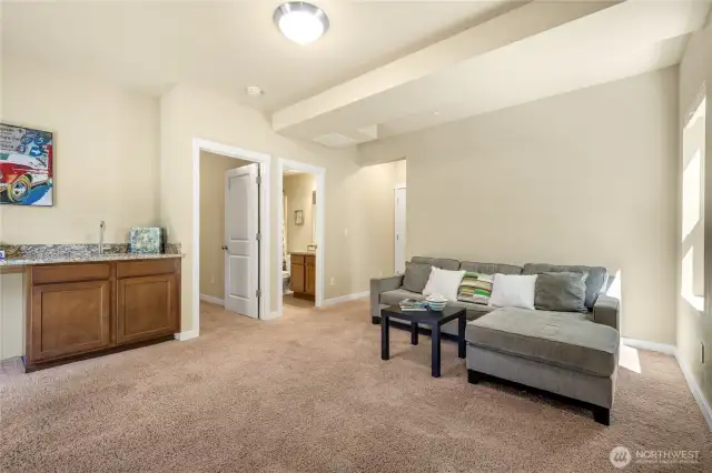 Plenty of storage under the stairs