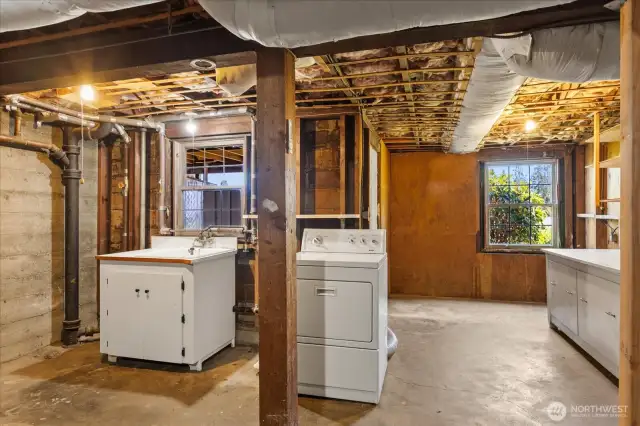 Basement laundry