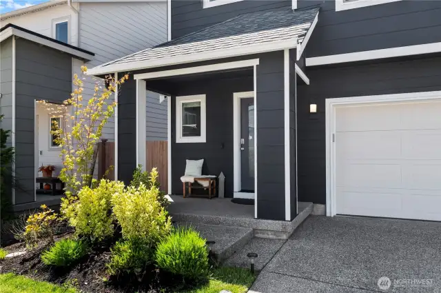 Low maintenance front yard & a cute front porch