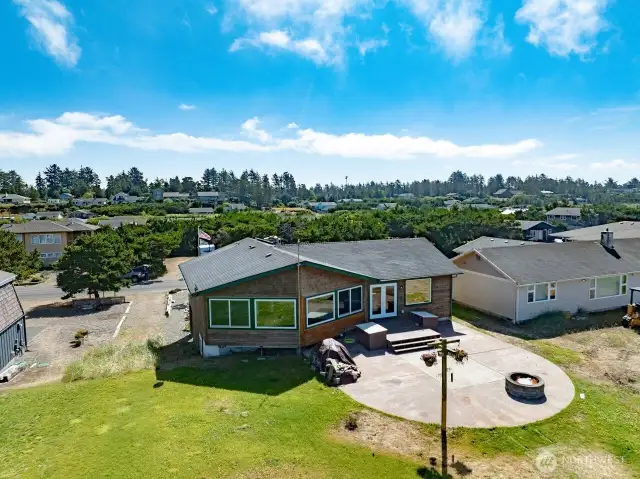 Oceanfront home with unobstructed views and access to the Pacific Ocean and Ocean Beaches. Private walking trail and expansive views.