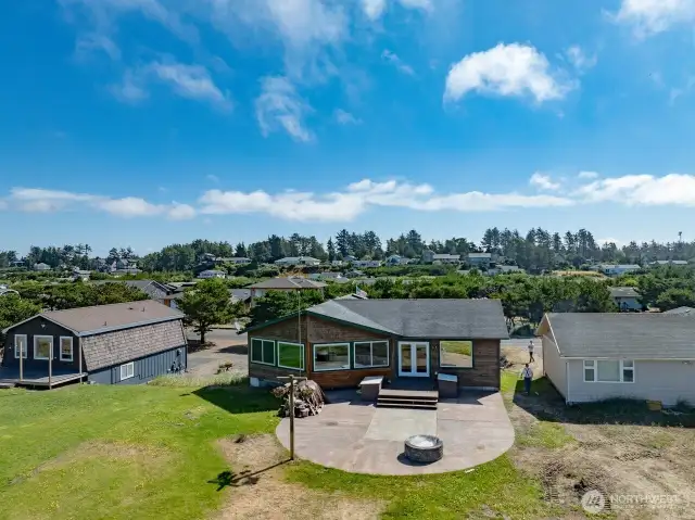 Oceanfront home with unobstructed views and access to the Pacific Ocean and Ocean Beaches. Private walking trail and expansive views.
