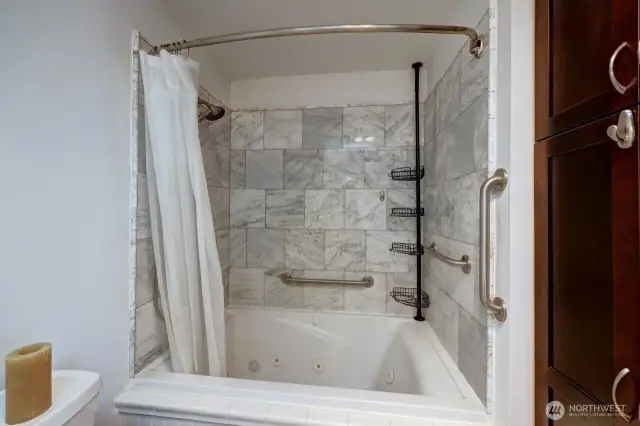 Primary Bathroom Tub and Shower