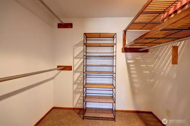 Primary Suite walk in closet