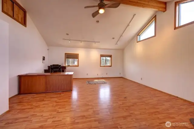 Currently an office, but could be a media room, family room extra gathering place.