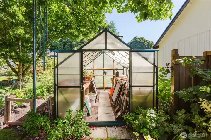 Green house comes with the home.