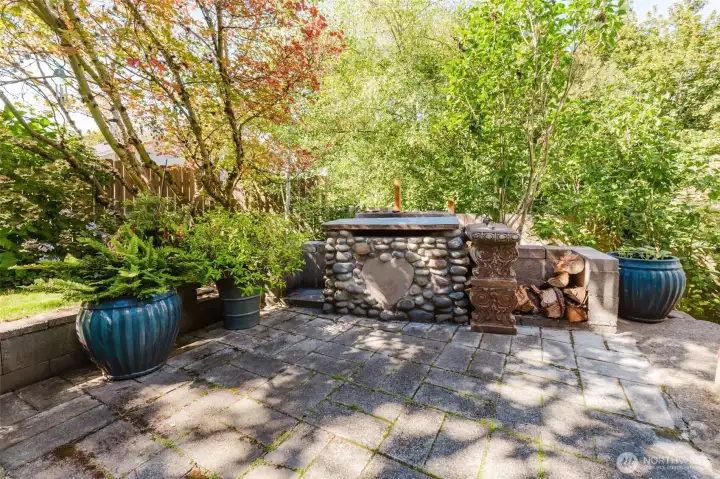 outdoor entertainment area.  Fire up the BBQ.
