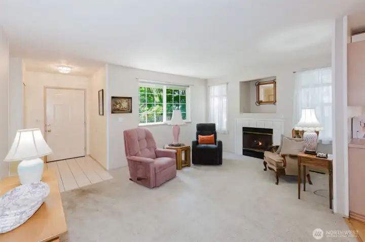 light drenched living room