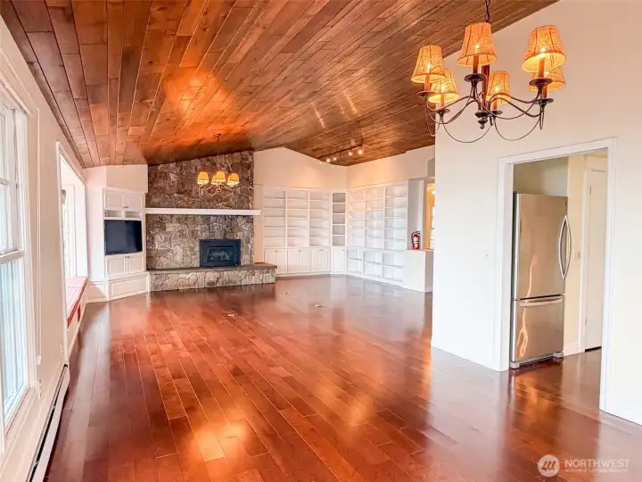 Looking back from the dining