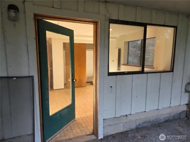 Exterior entry for lower bedroom #2