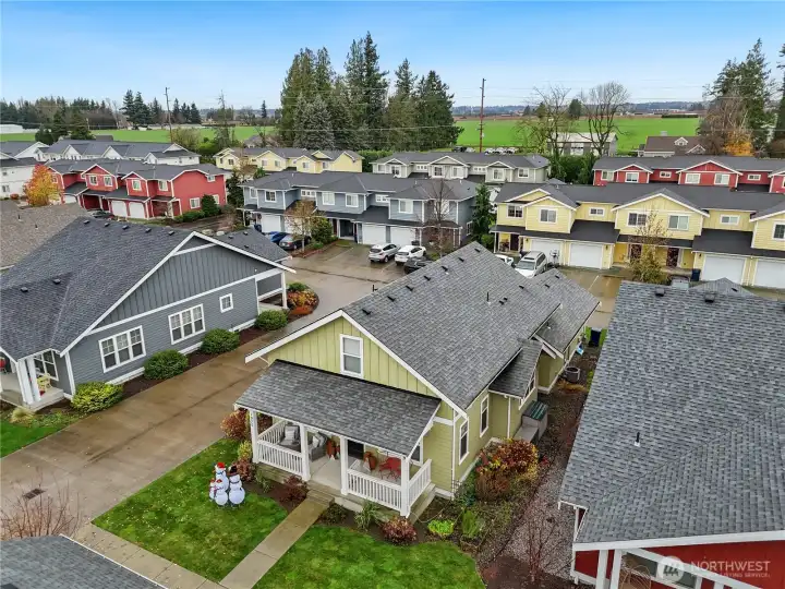 HOA takes care of the front yard grass.