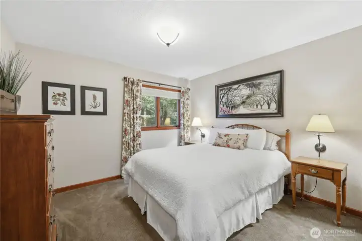 Main floor bedroom directly off the entry hall.