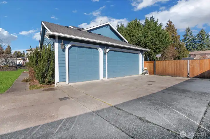 3 Car attached garage