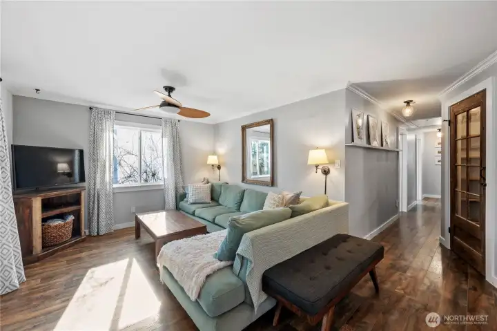 Warm and inviting living room.