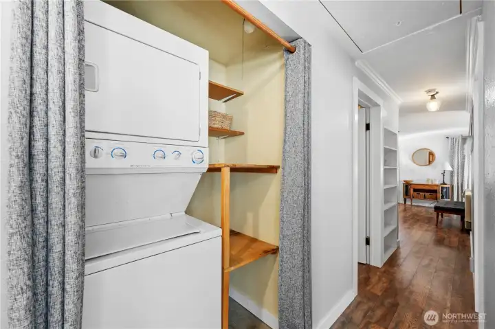 Convenient laundry space.