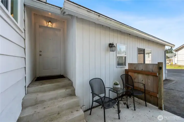 space #2 with private courtyard gated entry.